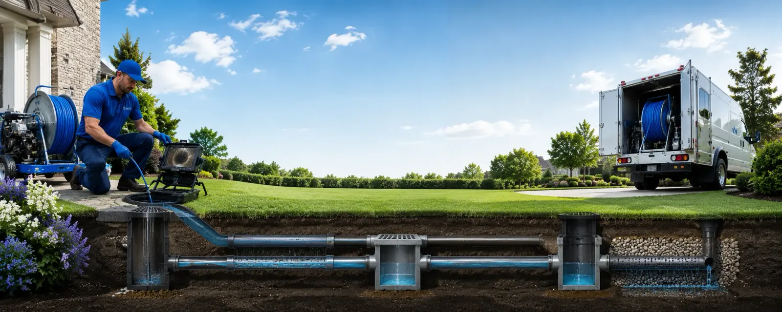 Outdoor drain cleaning information for Paul Smiths, NY